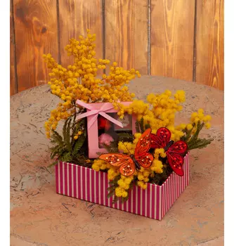 Подарочная коробка "Полёт бабочки"