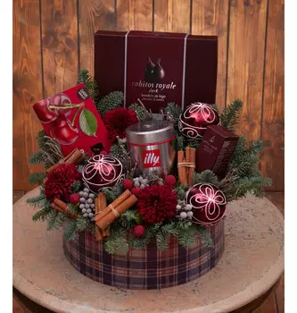 Подарочная коробка"Зимние завитки"