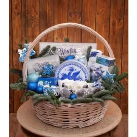 Подарочная корзина "Гжель"