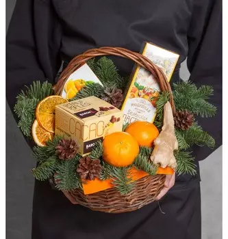 Подарочная корзина "Мандаринки"