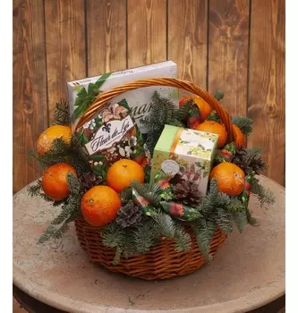 Подарочная корзина "Мандариновый вкус"