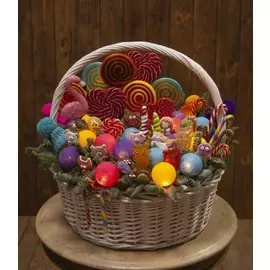 Подарочная корзина "Все краски праздника"