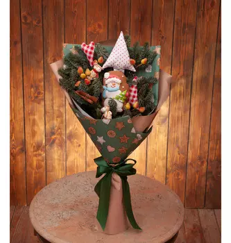 Продуктовый букет "Снеговик"