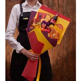 Продуктовый букет "Весёлый зоопарк"