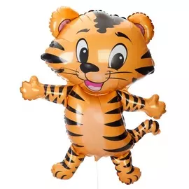 Шар (36"/91 см) Фигура, Тигренок, Черный