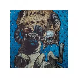 Шелковый платок "Инь и Янь" (Н. Леоновой)