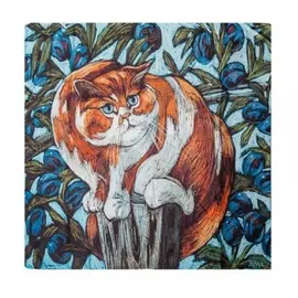 Шелковый платок "Пышная слива" (Н. Леоновой)