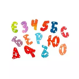 Табличка из дерева "Буквы, цифры"