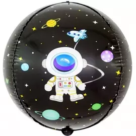 Воздушный шар Сфера 3D "Космические приключения" (61 см)