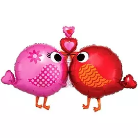 Воздушный шар "Влюбленные птички" (97 см)