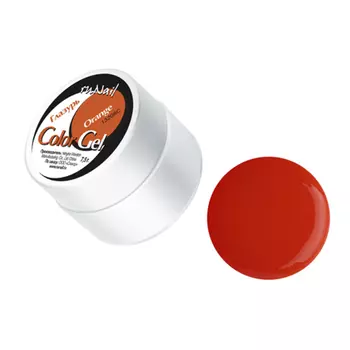 Цветной УФ-гель (полупрозрачный, цвет: Оранжевый, Orange), 7,5 г №0098