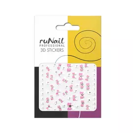 Наклейки для дизайна ногтей 3D (бантики) № 1681