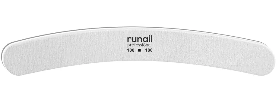 Профессиональная пилка для искусственных ногтей (белая, бумеранг, 100/180) №4703