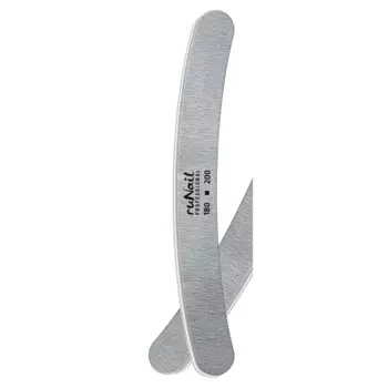 Профессиональная пилка для искусственных ногтей (серая, бумеранг, 180/200) №0579