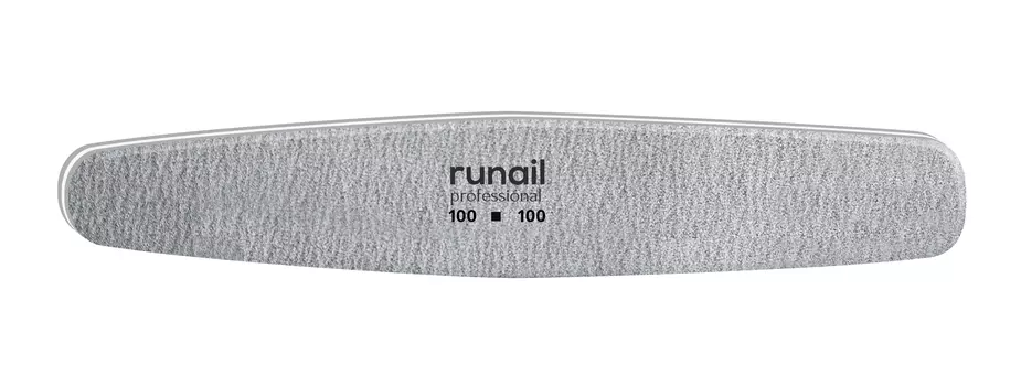 Профессиональная пилка для искусственных ногтей (серая, овал, 100/100) №4765