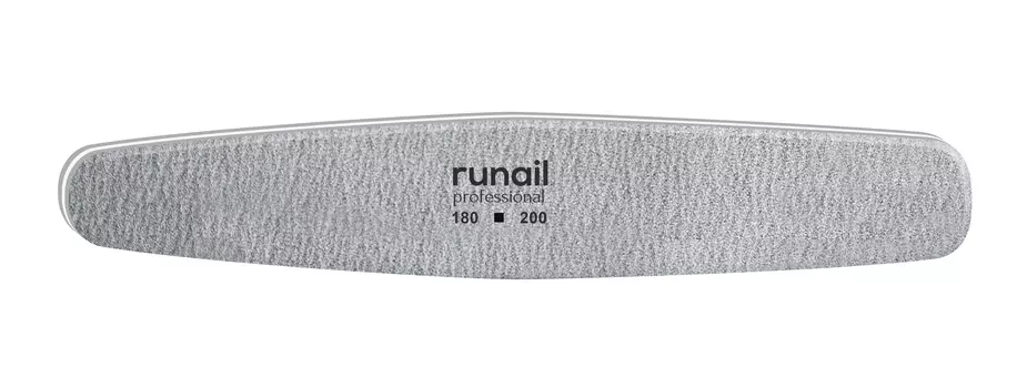 Профессиональная пилка для искусственных ногтей (серая, овал, 180/200) №4769