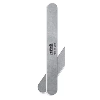 Профессиональная пилка для искусственных ногтей (серая, закруглённая, 180/200) №0561