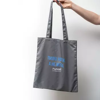 Шоппер (принт: синий) №6578