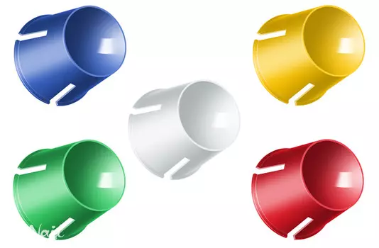 Стаканчик (пластик, 5 цветов в ассортименте) №0107