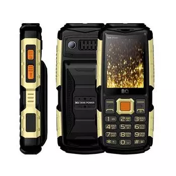 Телефон BQ 2430 Tank Power (Черно-золотой)