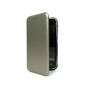 Чехол-книжка для BQ-5520L Silk (экокожа+силикон) (Темно-Серый)