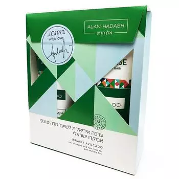 Alan Hadash Israeli Avocado - Набор для увлажнения и блеска волос (Шампунь 200 мл, Кондиционер 200 мл)
