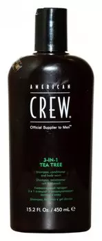 American Crew Tea Tree 3-in-1 - Средство 3 в 1 Шампунь, Кондиционер и Гель для душа Чайное дерево 450 мл