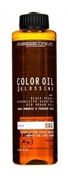 Assistant Professional Color Bio Glossing - Краситель масляный 8AG Светло-русый пепельно-золотистый 120 мл