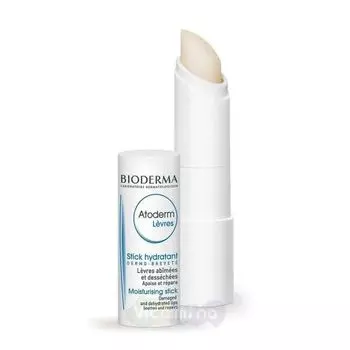 Bioderma Atoderm - Увлажняющий и восстанавливающий стик для губ 4 г