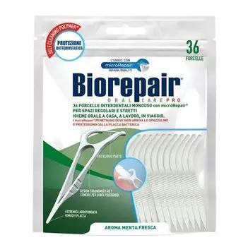 Biorepair Hand-Held Flosser - Зубная нить с держателем 36 шт.