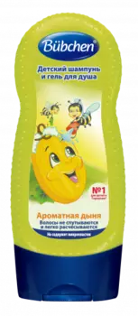 Bubchen Kids - Детский шампунь и гель для душа "Ароматная дыня" 230 мл