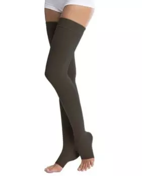 Центр Компресс Компрессионные чулки - Чулки компрессионные кругловязаные с открытым мыском, II класс компрессии размер 1 черные (1 пара)