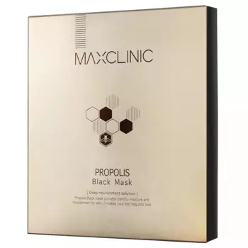 Черная маска с прополисом для питания и эластичности кожи лица Propolis Black Mask, 4 х 20 мл