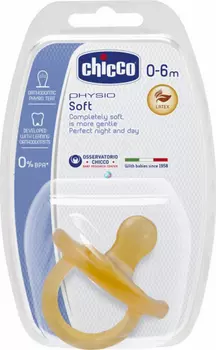 Chicco Physio Soft - Пустышка латексная 0-6мес 1 шт