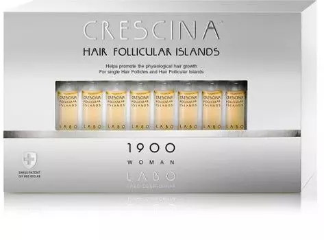 Crescina Follicular Islands 1900 - Лосьон для стимуляции роста волос для женщин 10*3,5 мл