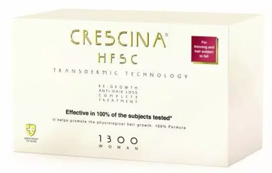 Crescina Transdermic 1300 - Комплекс (лосьон для возобновления роста волос №20, лосьон против выпадения волос №20)