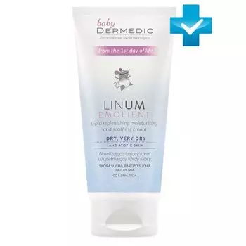 Dermedic Emolient Linum Baby - Детский увлажняющий крем для сухой кожи 100 гр