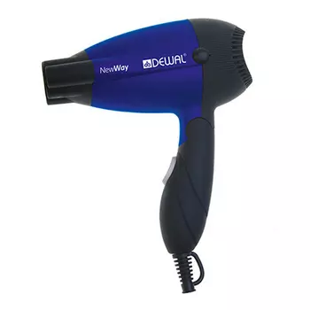 Dewal - Фен дорожный складной синий, 1000Вт