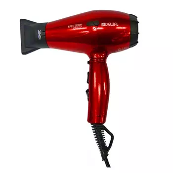 Dewal - Фен красный, 2100 Вт, ионизация, 2 насадки