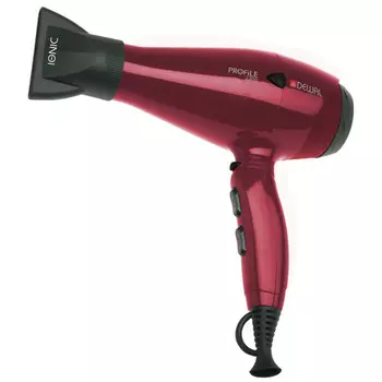 Dewal - Фен красный, 2200 Вт, ионизация, 2 насадки