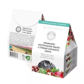Дом Природы MED-Formula - Подарочный набор мыла (Мыло "Beauty-комплекс" 100 г, Мыло "Основной уход" 100 г, Мыло "АntiАge-комплекс" 100 г, Маска для лица Balance-эффект 30 г)