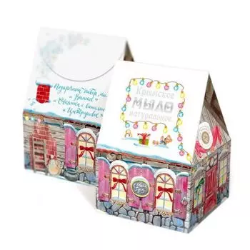 Дом Природы - Подарочный набор Домик Мыловара (Крымское мыло натуральное “Винное” 100 г, Крымское мыло натуральное “Овсяные хлопья с ванилью” 100 г, Крымское мыло натуральное “Цитрусовое” 100 г)