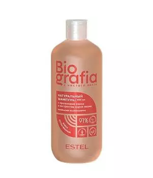 Estel Professional Biografia - Натуральный шампунь для волос "Естественный блеск" 400 мл