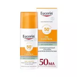 Eucerin SUN Protection - Солнцезащитный гель-крем для проблемной кожи лица SPF 50+ 50 мл