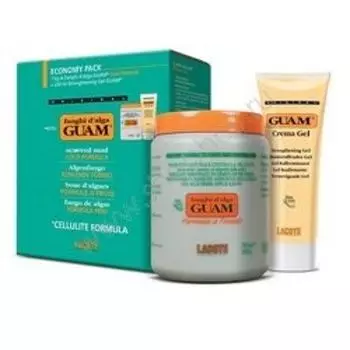 Guam Fanghi D'Alga Набор для обертывания: Маска антицеллюлитная с охлаждающим эффектом + Гель-лифтинг укрепляющий 1000 г + 250 мл
