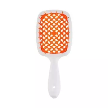 Janeke Superbrush The Original - Щетка для волос белая с коралловым 20,3 x 8,5 x 3,1 см
