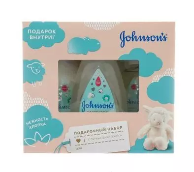 Johnson's Baby - Набор (молочко 200 мл, масло 200 мл, шампунь и пенка для мытья и купания 300 мл)