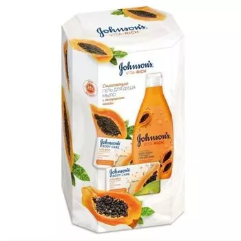 Johnson's Vita-Rich - Набор (Гель для душа 250 мл, Мыло 125 гр)