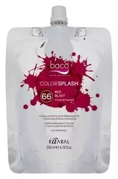 Kaaral Color Splash Red Blast - Полуперманентный краситель красный 200 мл