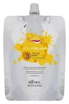 Kaaral Color Splash Yellow Burst - Полуперманентный краситель желтый 200 мл